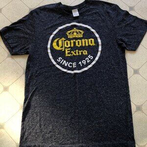 Corona extra bright stamp tshirt size small mens